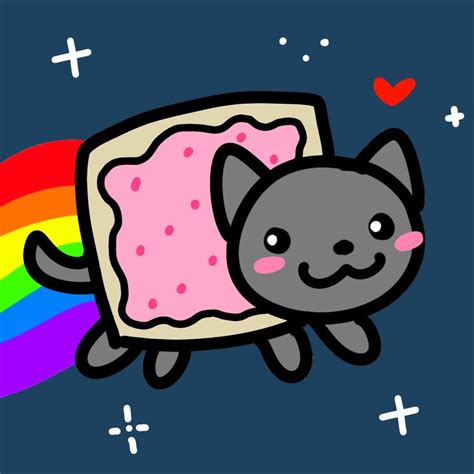 Nyan Cat Adorable Rainbow Kitten