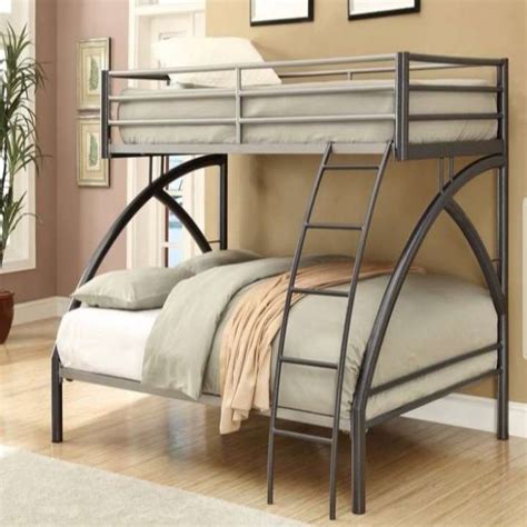 Twin Over Full Mild Steel Designer Ms Double Bunk Bed Without Storage