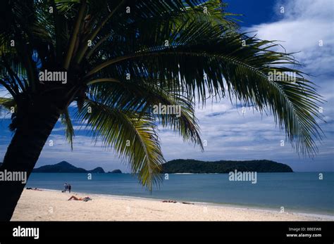 Malaysia Langkawi Kedah Pantai Cenang Beach Looking Towards Pulau Tepor