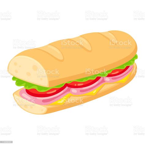 Sub Sandwich Illustration Stock Illustration Download Image Now