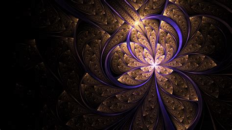 Download Wallpaper 2560x1440 Fractal Tangled Glow Abstraction