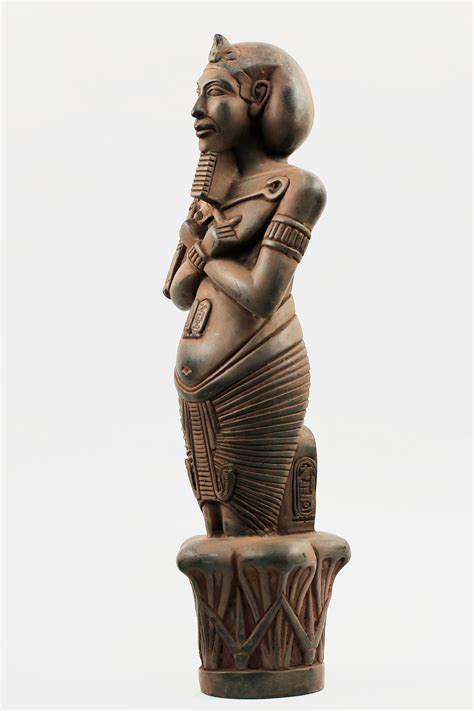 Old Touching Akhenaten Standing On The Lotus Base With The Etsy Canada Ancient Egyptian