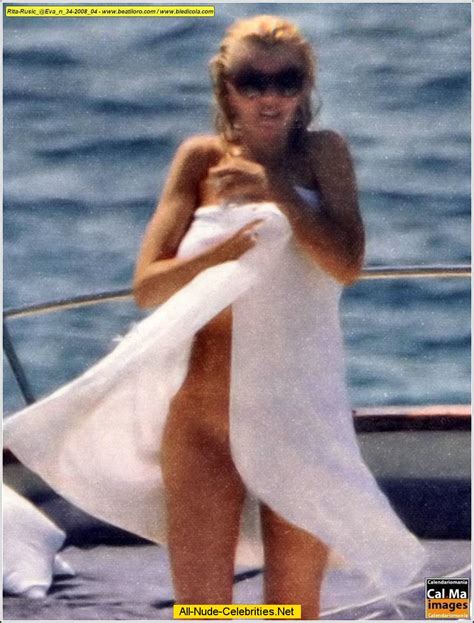 Rita Rusic Caught Showing Huge Boobs Plus Pussy Nude On A Beach Beautiful Girl