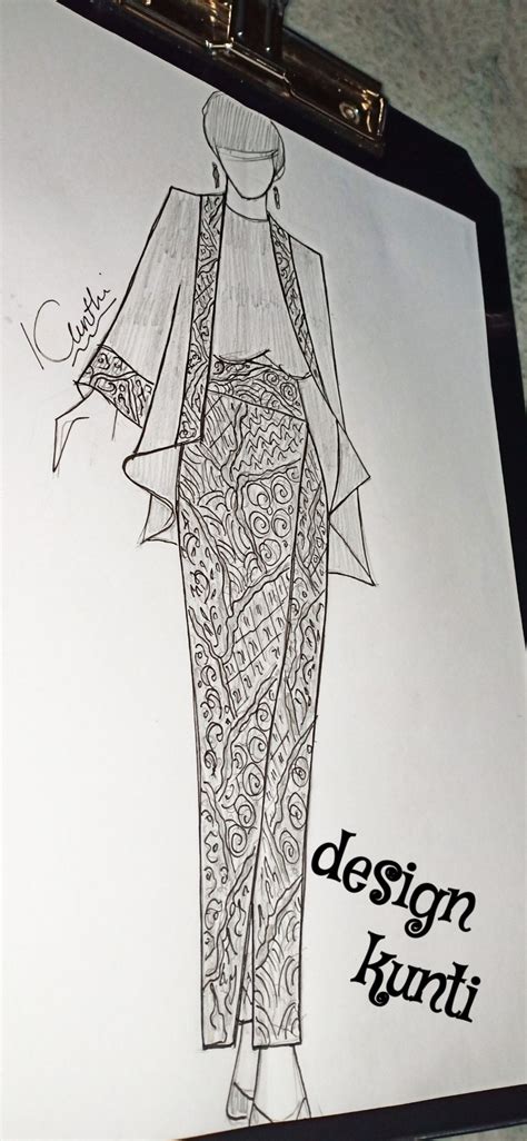 Sketsa Baju Batik Desain Baju Pengantin Pesta Dan Kondangan
