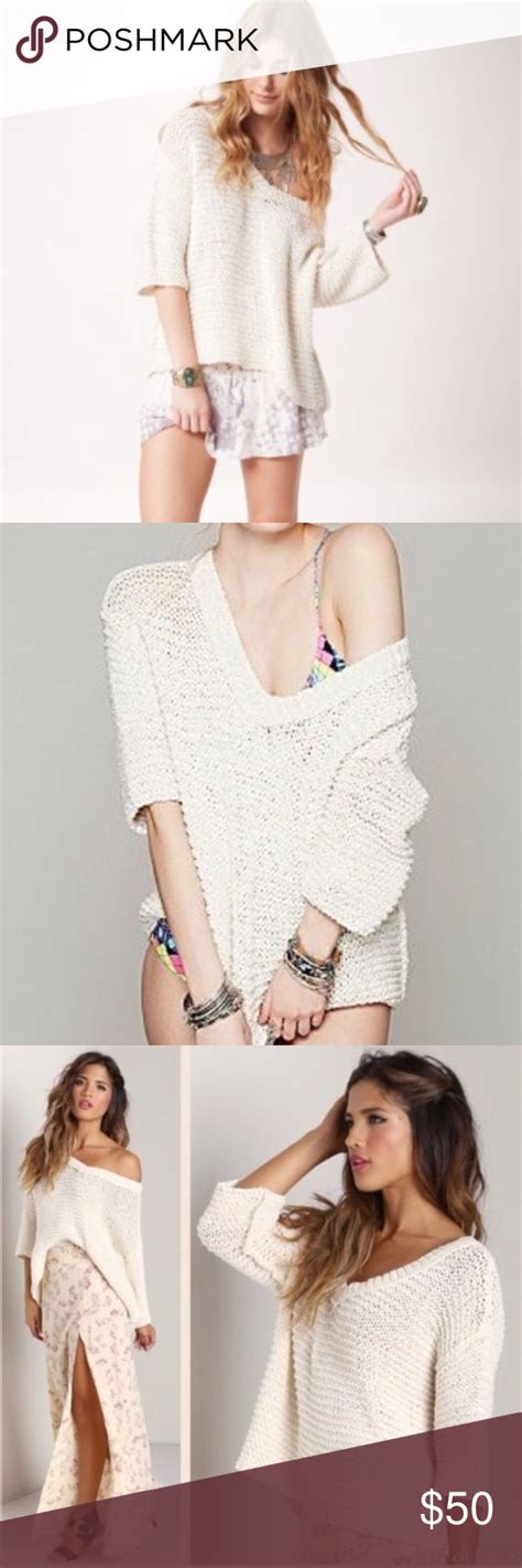 Free People Park Slope Knit Sweater Cream Clothes Design Fashion Knitted Sweaters