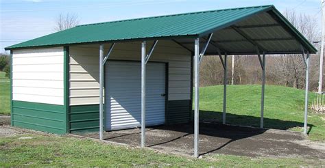 Carport Shed Combo With Metal Utility Shed In Back