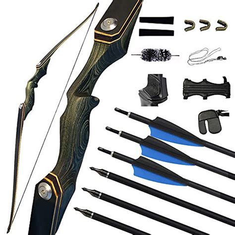 Archery 60 Inch Takedown Long Bow Traditional Recurve Bow Right Hand