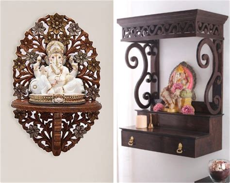 9 Wooden Pooja Mandir Designs For Homes — Traditional Portable And More