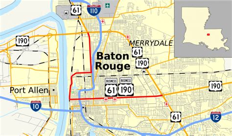 Baton Rouge La Canvas Print Louisiana City Vintage Map Baton Rouge In