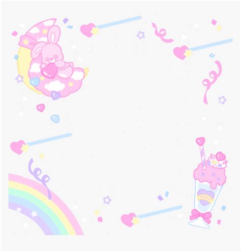 Kawaistuff Blue Butterfly Template Tumblr Tears Kawaii Border