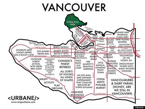 Vancouver Map In Words By Urbane Illustrates The City Photo