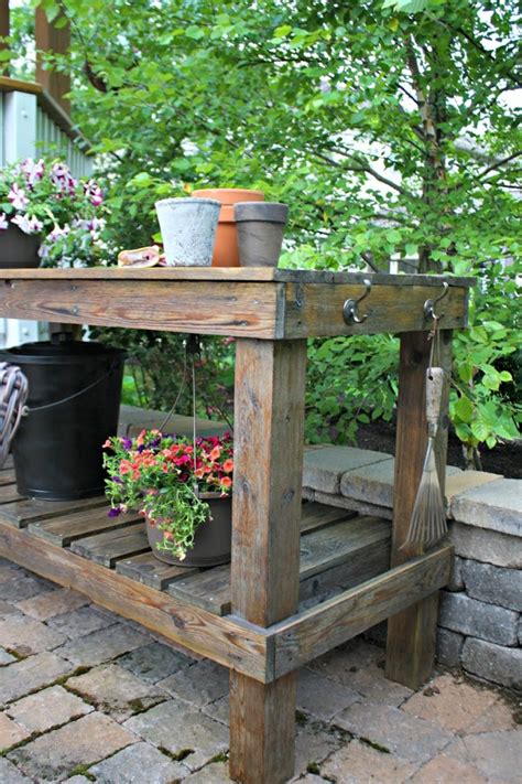 How To Build A Diy Cedar Potting Bench Thrifty Decor Chick Thrifty