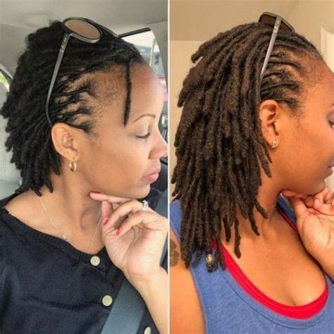 It can take years for nothing is cuter than a short dread style! Natural Hair Updos for African American Short Hair | Natural hair styles, Locs hairstyles ...