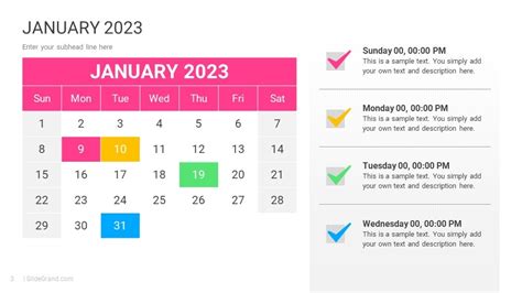 2023 Calendar Powerpoint Template Designs Slidegrand