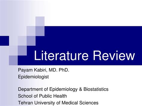 Ppt Literature Review Powerpoint Presentation Free Download Id6425772
