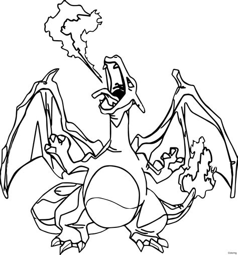 Mega Charizard X Coloring Page At GetColorings Free Printable Colorings Pages To Print And