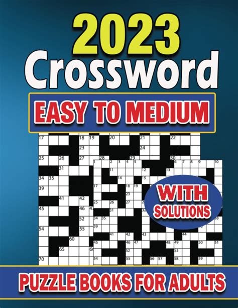 2023 Easy To Medium Crossword Puzzle Books For Adults With Solutions