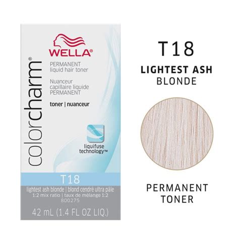 Wella Color Charm Permanent Liquid Hair Toner [t18 Lightest Ash Blonde] 1 4 Oz Beauty Talk La