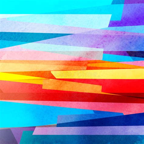 Abstract Watercolor Geometric Background Stock Illustration