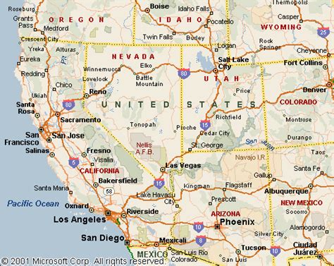 West Coast Of Usa Map Tourist Map Of English