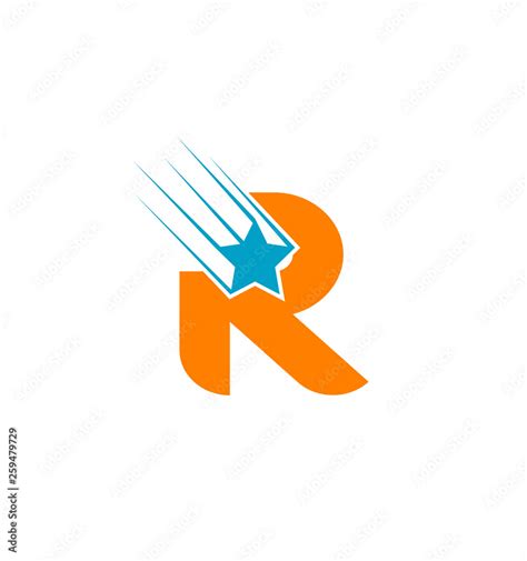 Letter R Star Logo Template Fast Star Motion Stock Vector Adobe Stock