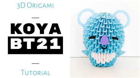 Koya Bt21 3d Origami Tutorial Youtube