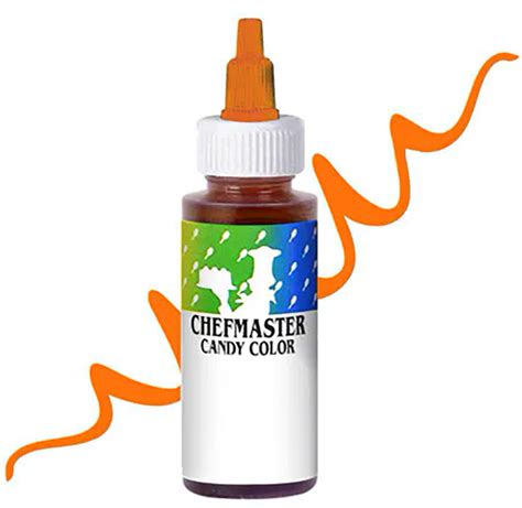 I used the tip of a teaspoon worth the more you add the deeper and darker the color. Chefmaster Liquid Oil Based Candy Color ORANGE 57g | eBay