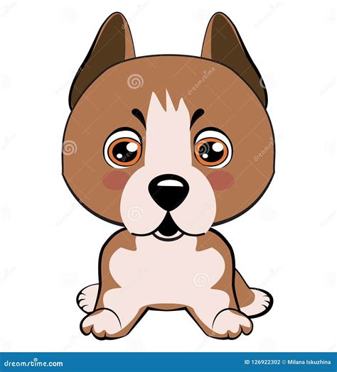 Vector Stock Illustration Isolated Emoji Character Cartoon Dog