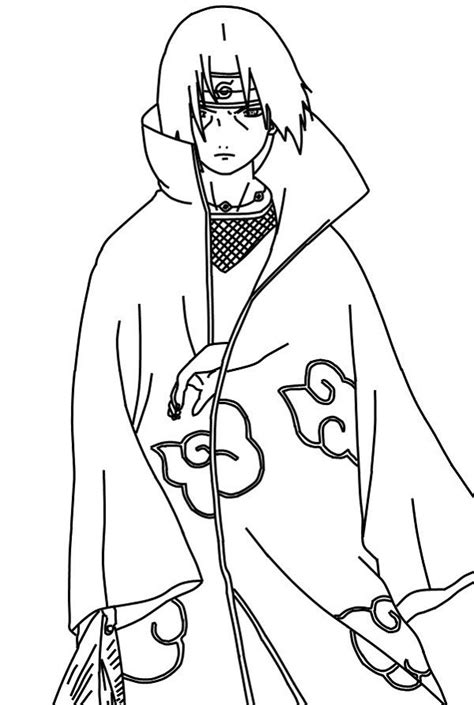 naruto itachi coloring pages | Anime character drawing, Coloring pages