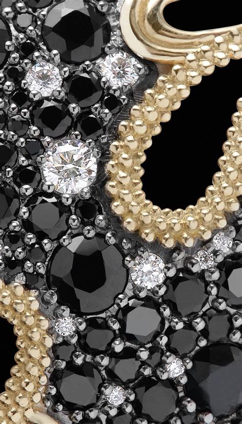 Black And White Diamonds And Pearls Black Gold Jewelry Designers