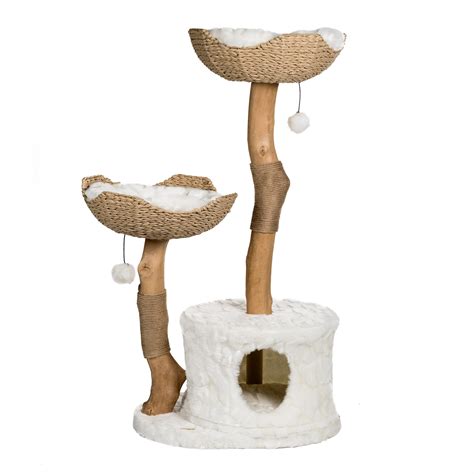 Buy Mau Modern Cat Tree Tower For Large Cats Real Branch Luxury Cat