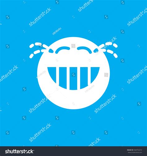 Laughing Emoticon Icon Illustration Isolated Vector Stock Vector