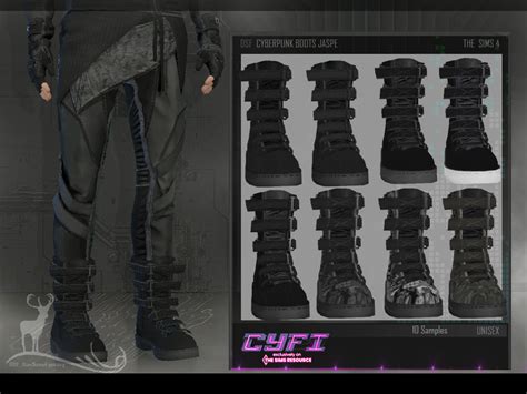 The Sims Resource Cyficyberpunk Boots Jaspe
