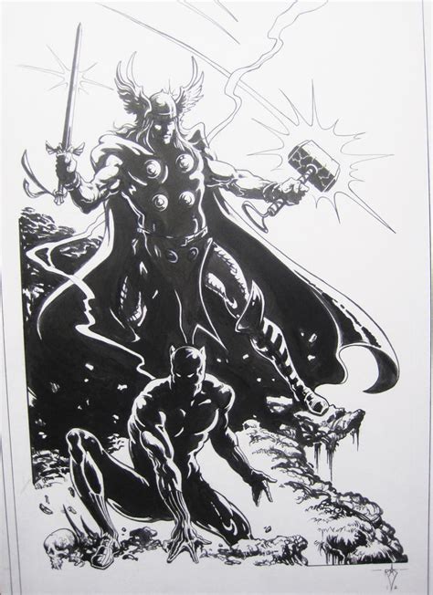 Thor And Black Panther By Razsphere On Deviantart