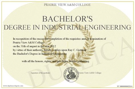 Bachelor S Degree In Industrial Engineering