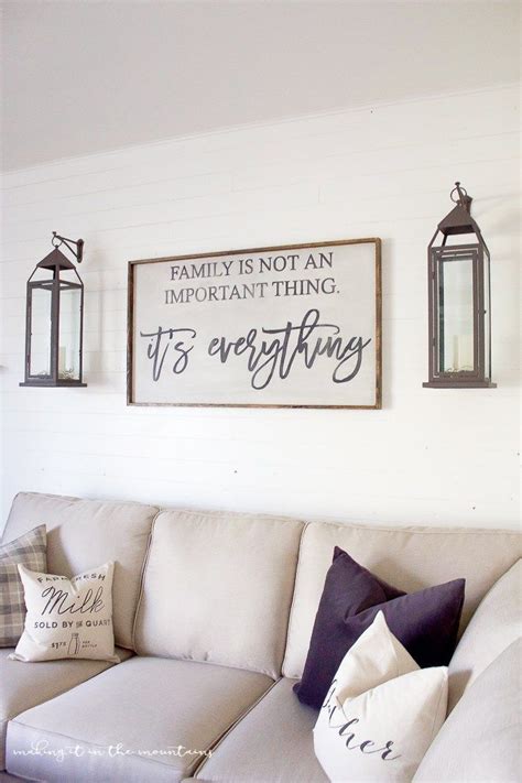 This wall arrangement would look great in a farmhouse style living room or bedroom. Pin on Farmhouse Decor