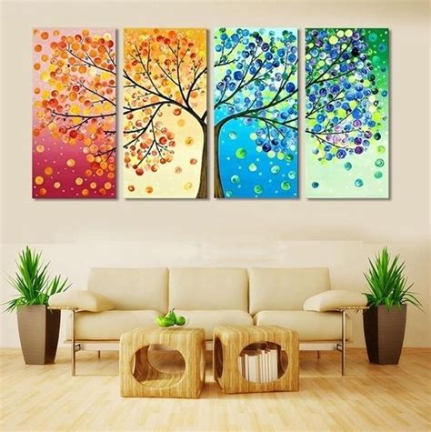 Four Seasons Tree Of Life Canvas Wall Art In 2020 Home Decor Paintings Home Decor Wall Decor