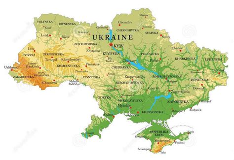 Le mappe o carte politiche sono progettate per mostrare i confini governativi di paesi, stati e regioni, l'ubicazione delle principali. Cartina Geografica Ucraina