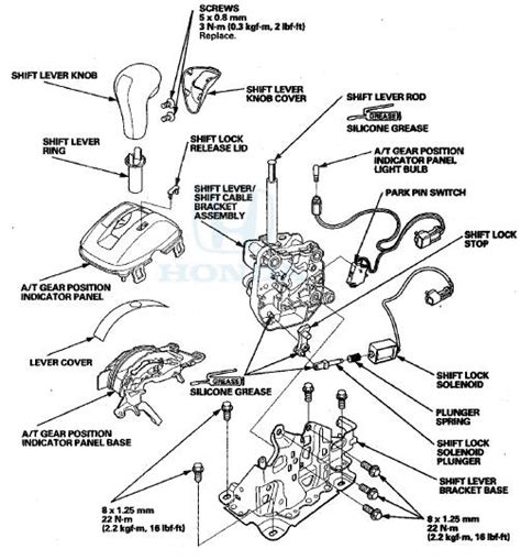 Honda Accord Shift Lever Disassemblyreassembly Automatic