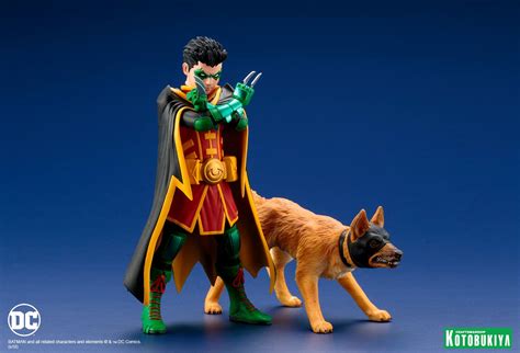 kotobukiya super sons robin and ace the bat hound 2 pack artfx the toyark news