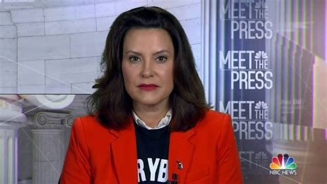 Michigan Gov Gretchen Whitmer Makes An Appearance On Meet The Press To