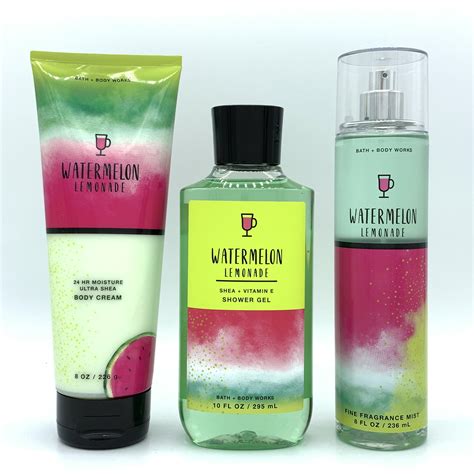 Buy Bath And Body Works Watermelon Lemonade Body Cream Fine Fragrance Mist And Shower Gel 3