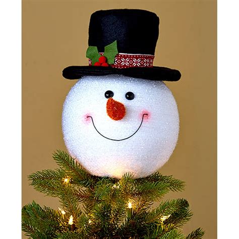 Snowman Christmas Tree Topper Decoration Holiday Tree Ornament Festive