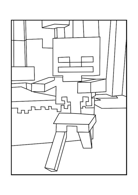 Best Minecraft Skeleton Coloring Pages Minecraft Coloring Pages