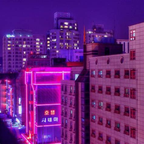 Mine Cityscape Glow Not My Photos Aesthetic Neon Pink Neon Purple