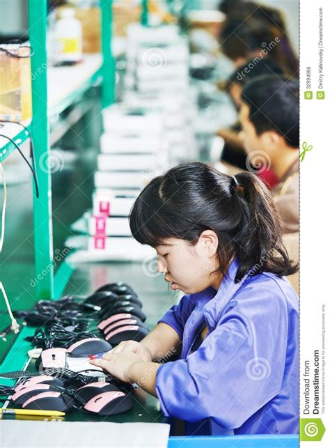 Female Chinese Worker In Factory Stock Photo Image Of Manufacture