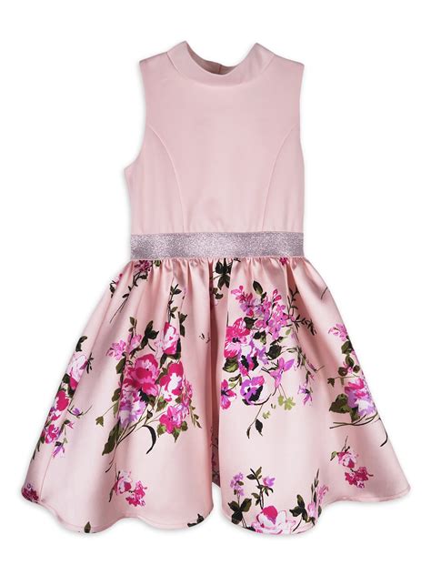 Lilt Girls Jewel Waist Rose Floral Sleeveless Dress Sizes 7 16