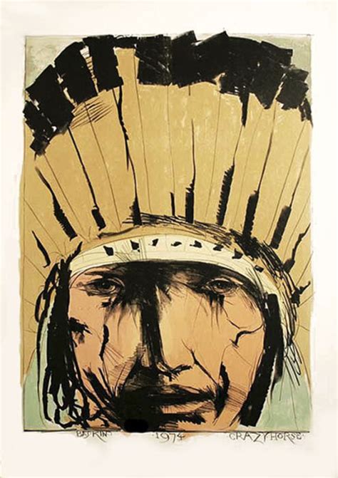 Crazy Horse Original Lithograph By Leonard Baskin Available At The R