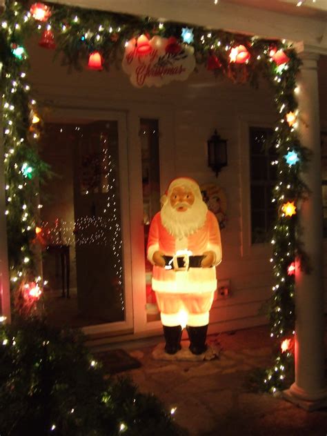Vintage plastic outdoor christmas decorations. My beloved Polk Brothers Santa Outdoor vintage christmas ...