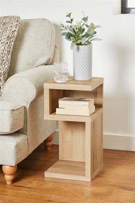 Next Bronx S Side Table Natural Table Decor Living Room Wood Side